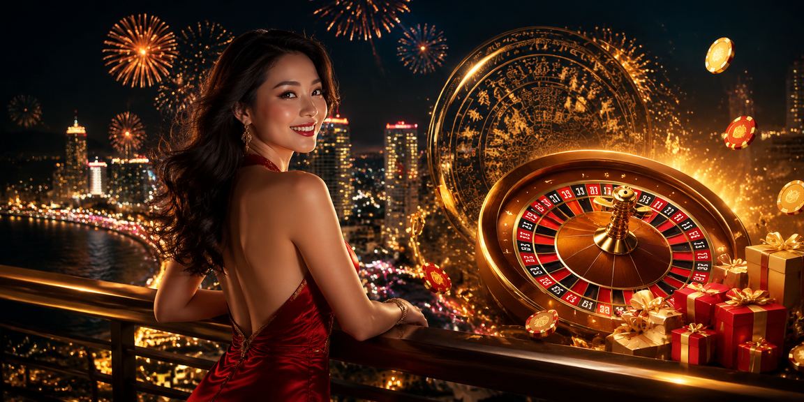 Cảnh chợ đêm Nha Trang với không khí sôi động gợi nhớ bàn roulette casino
